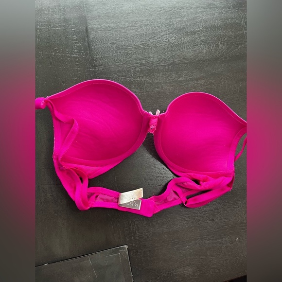 Victoria’s Secret Dream Angels Push-Up Bra 34C Barbie Pink Lace Bow - Picture 6 of 8